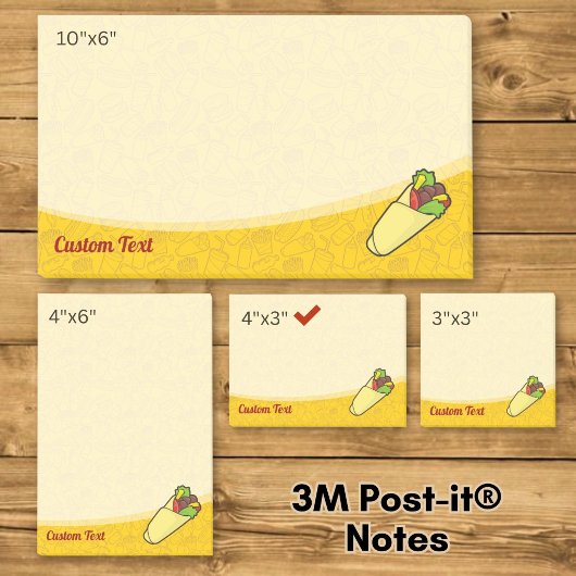 Tortilla Sandwich Wrap Post-it® Notes