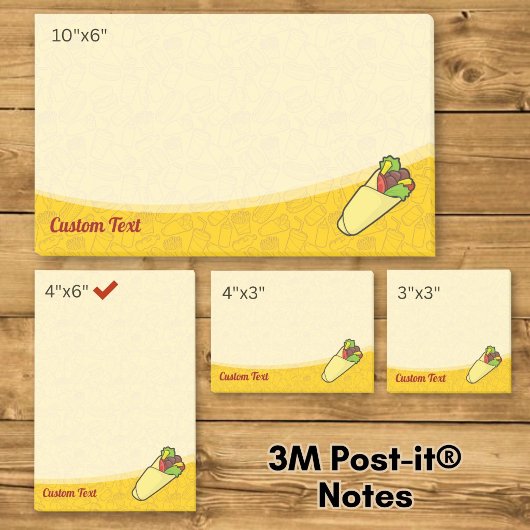 Tortilla Sandwich Wrap Post-it® Notes