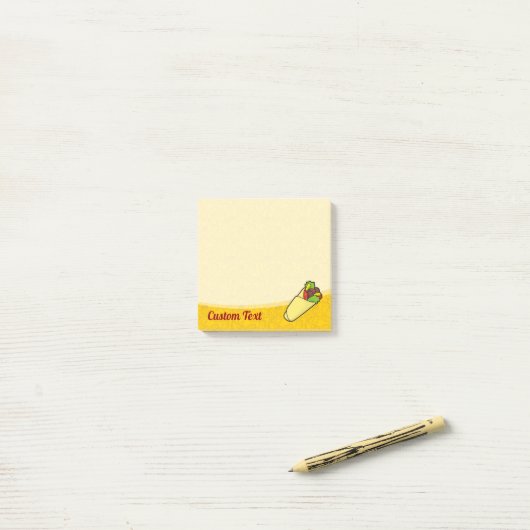 Tortilla Sandwich Wrap Post-it® Notes (Op bureau)