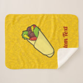 Tortilla Sandwich Wrap Sherpa Blanket Deken (Voorkant (horizontaal))