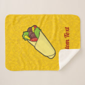 Tortilla Sandwich Wrap Sherpa Blanket Sherpa Deken (Voorkant (horizontaal))