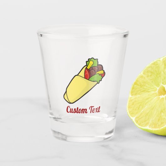Tortilla Sandwich Wrap Shot Glas (Voorkant)