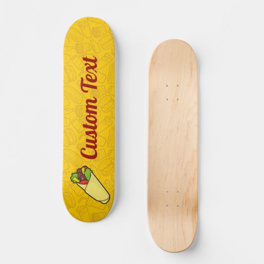 Tortilla Sandwich Wrap Skateboard Deck (Voorkant)