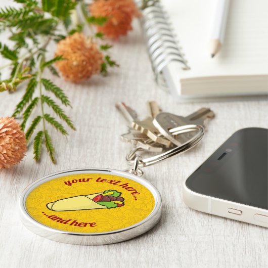 Tortilla Sandwich Wrap Sleutelhanger (Zijkant)