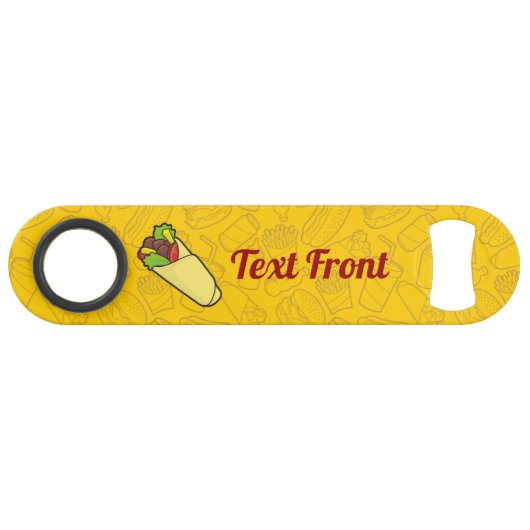 Tortilla Sandwich Wrap Speed Bottle Opener Flessenopener (Voorkant (Horizontaal))