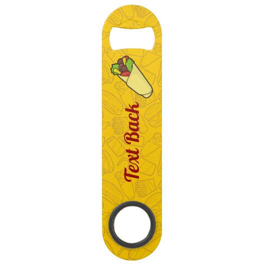 Tortilla Sandwich Wrap Speed Bottle Opener Speed Flessenopener (Achterkant)