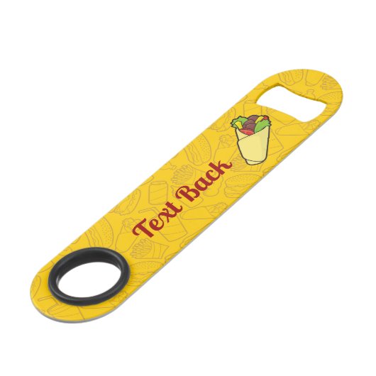 Tortilla Sandwich Wrap Speed Bottle Opener Speed Flessenopener (Achterkant Gekanteld)