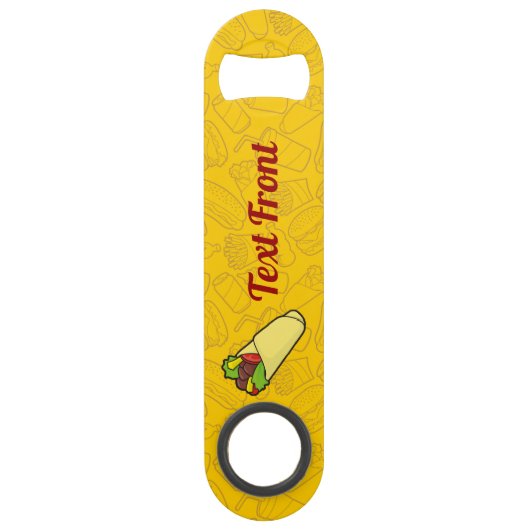 Tortilla Sandwich Wrap Speed Bottle Opener Speed Flessenopener (Voorkant)