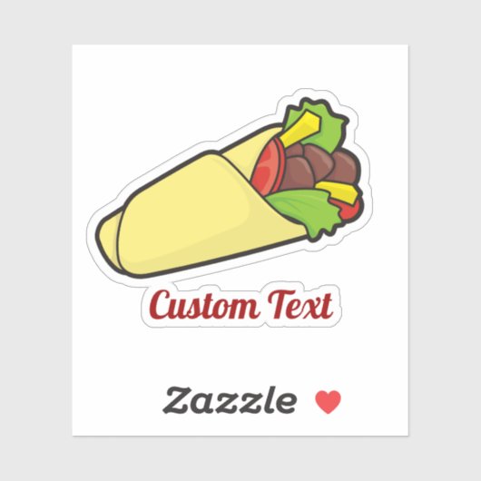 Tortilla Sandwich Wrap Sticker (Vel)