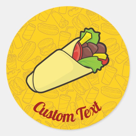 Tortilla Sandwich Wrap Sticker (Voorkant)