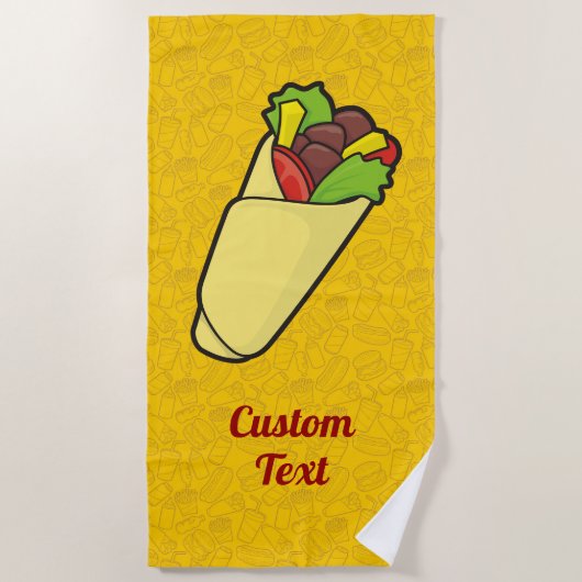 Tortilla Sandwich Wrap Strandlaken (Voorkant)