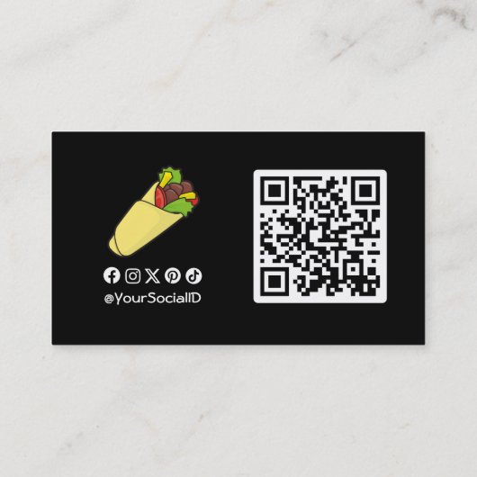 Tortilla Sandwich Wrap Visitekaartje (Achterkant)