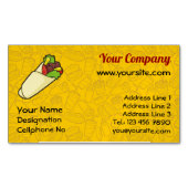 Tortilla Sandwich Wrap Visitekaartje Magnet Magnetisch Visitekaartje (Voorkant)