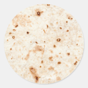 Tortilla-schelpsticker Ronde Sticker