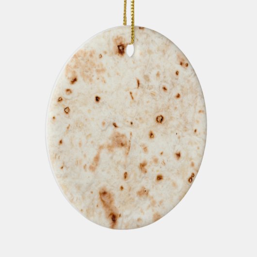 Tortilla Shell kerstversier Keramisch Ornament (Rechts)