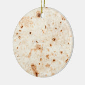 Tortilla Shell kerstversier Keramisch Ornament (Links)