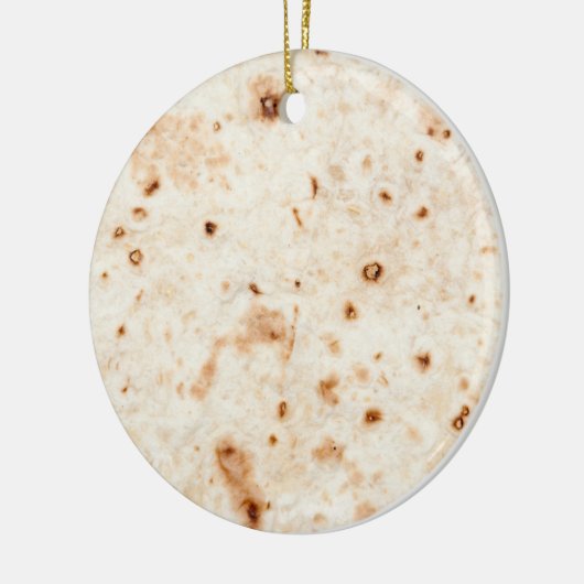 Tortilla Shell kerstversier Keramisch Ornament (Links)