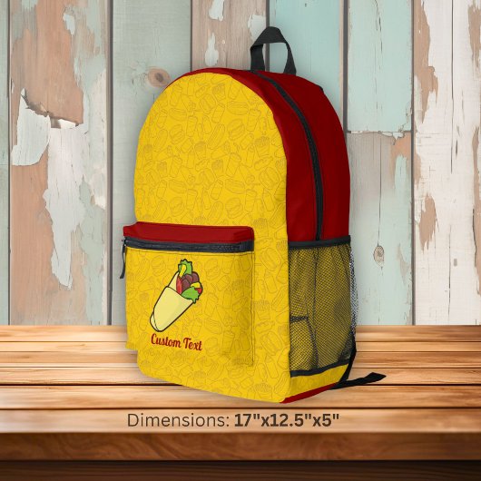 Tortilla Wrap Bedrukte Rugzak