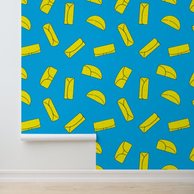 Tortilla Wraps Mexicaans Eetpatroon Behang (Applicatie)