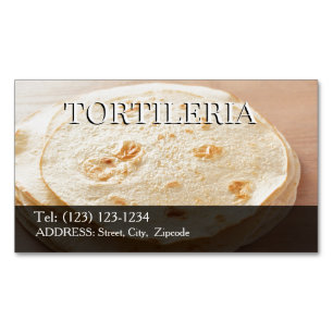 tortilleria bewerkbare visitekaart magnetisch visitekaartje