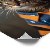 Tortishell Kat met een Cowboy Pet Poster (Hoek)