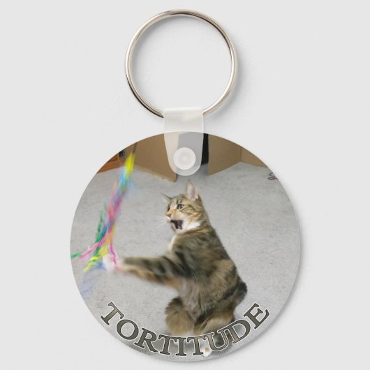 Tortitude cat keychain (Voorkant)