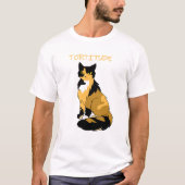 "Tortitude" Tortie Cat Mannen Basic T-Shirt (Voorkant)