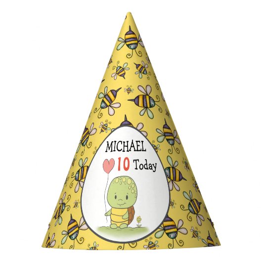 Tortoise Birthday Feesthoedjes (Voorkant)