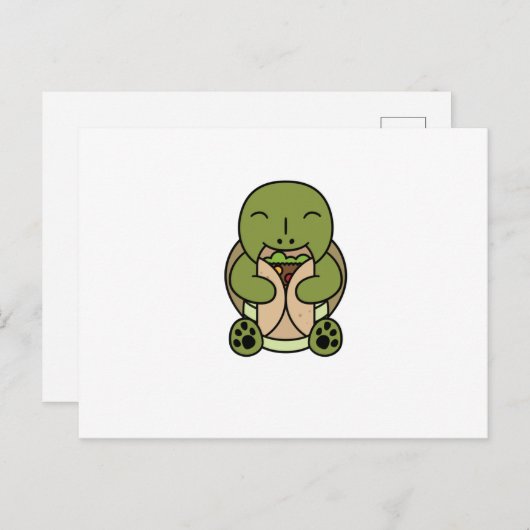 Tortoise Burrito Lover Briefkaart (Voorkant / Achterkant)