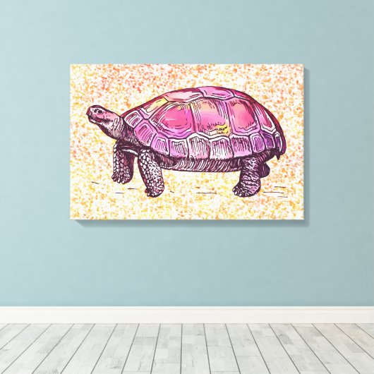 Tortoise Canvas Afdruk (Insitu (Houten vloer))