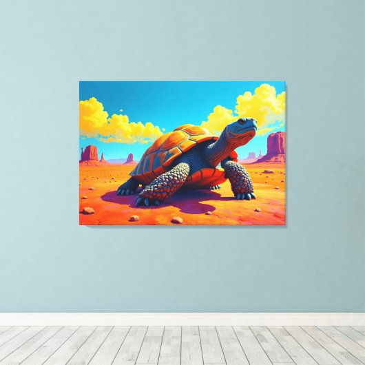 Tortoise Canvas Afdruk (Insitu (Houten vloer))