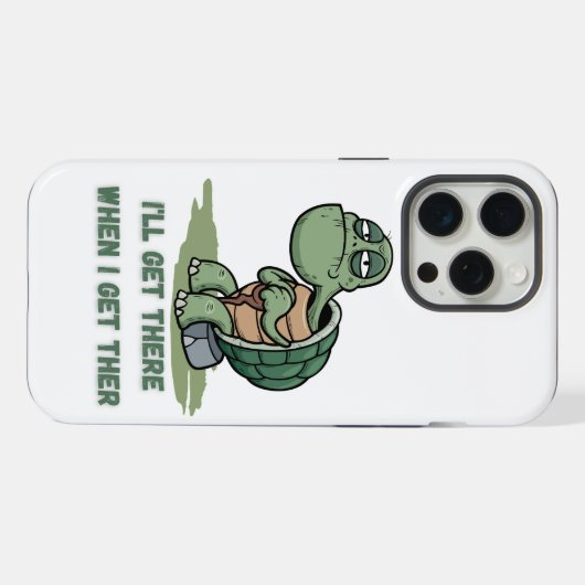 Tortoise cartoon tshirt iPhone hoesje (Achterkant horizontaal)