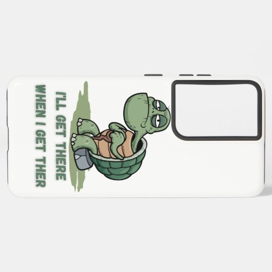 Tortoise cartoon tshirt samsung galaxy hoesje (Achterkant horizontaal)