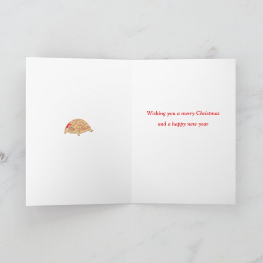 Tortoise Christmas Kaart (Binnen)