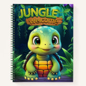 Tortoise Cute Box Turtle Jungle Welcome Animal 🐢 Notitieboek (Voorkant)