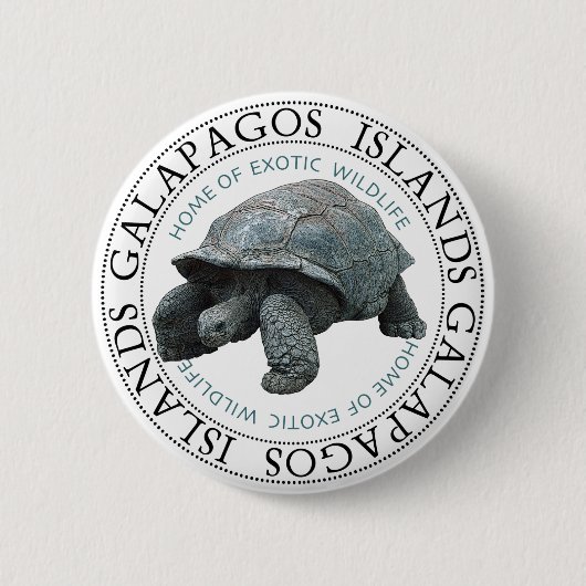 Tortoise de Galapagos Ronde Button 5,7 Cm (Voorkant)