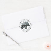 Tortoise de Galapagos Ronde Sticker (Envelop)