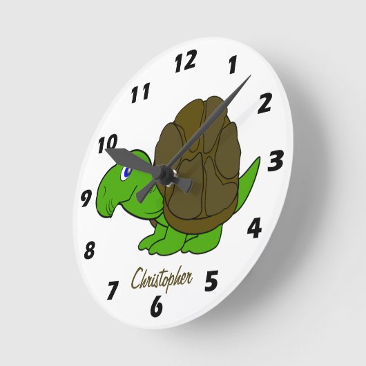 Tortoise Design Personalised Ronde Klok (Hoek)
