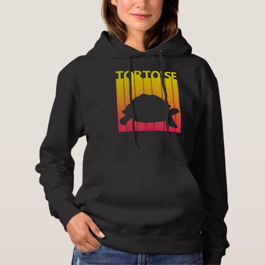 Tortoise Dier Retro Kostuum Hoodie (Voorkant)