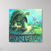 Tortoise en de Hare Art Canvas Afdruk (Voorkant)