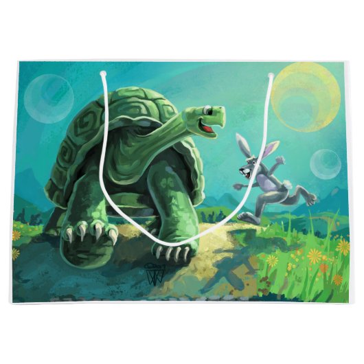 Tortoise en de Hare Art Groot Cadeauzakje (Voorkant)