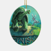 Tortoise en de Hare Art Keramisch Ornament (Rechts)