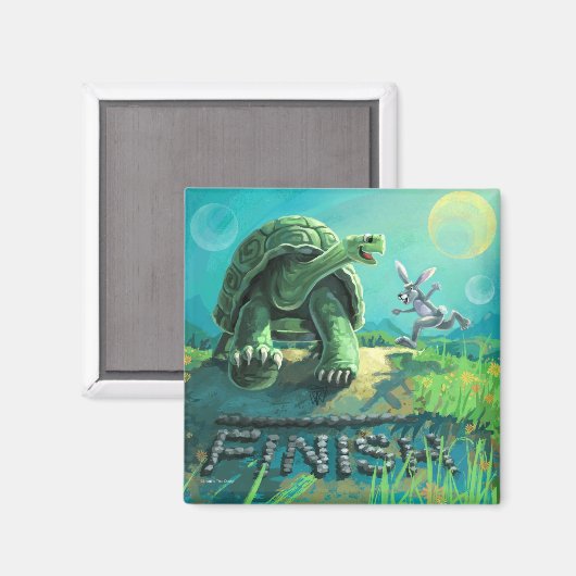 Tortoise en de Hare Art Magneet (Voorkant / Achterkant)