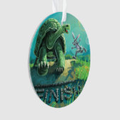 Tortoise en de Hare Art Ornament (voorkant)