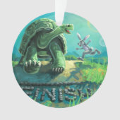 Tortoise en de Hare Art Ornament (voorkant)