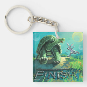 Tortoise en de Hare Art Sleutelhanger