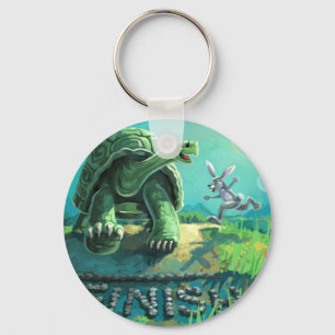 Tortoise en de Hare Art Sleutelhanger