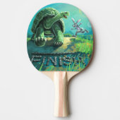 Tortoise en de Hare Art Tafeltennisbatje (Voorkant)