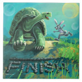 Tortoise en de Hare Art Tegeltje (Voorkant)