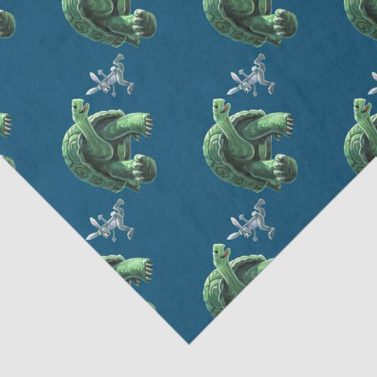 Tortoise en de Hare Art Tissuepapier (Detail)